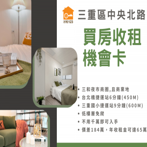 三重核心買房收租攻略：低總價、高租金回報的黃金機會✨